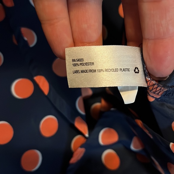 Blue with Orange Polka Dotted Dress! - Picture 5 of 7